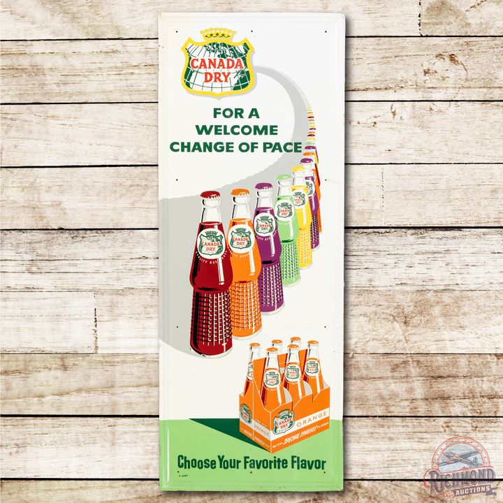 Canada Dry "Choose Your Favorite Flavor" Vertical Metal Sign TAC 8.5