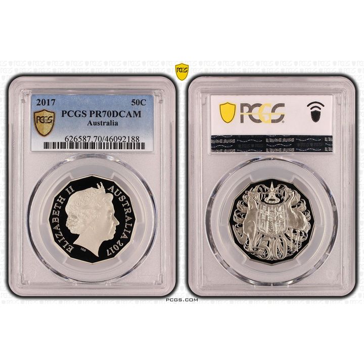2017 Australia Fifty Cent, 50c PCGS - PR70DCAM POP 86/0 -188