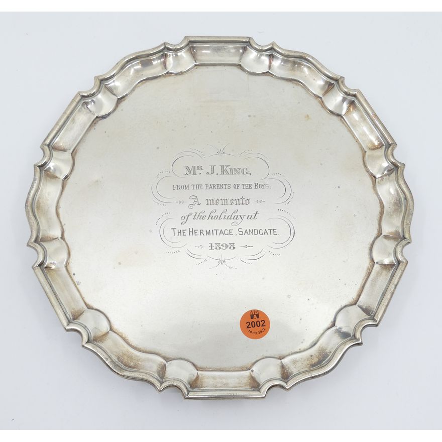 English Sterling Footed Salver- 1.5x10''- 509g