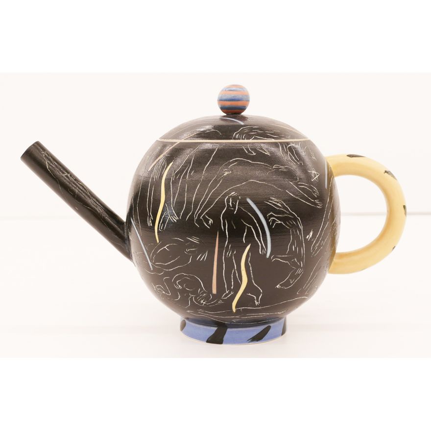 Beth Lo Floating Figures Teapot Porcelain