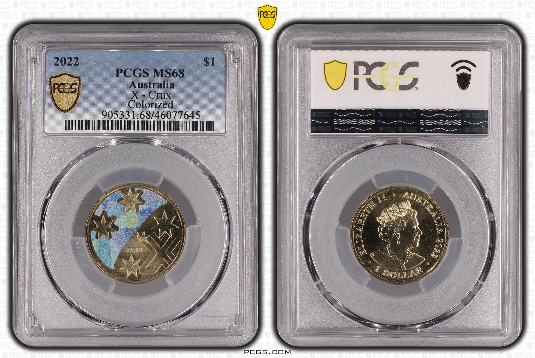 2022 Australia One Dollar, $1 X - Crux PCGS - MS68 -645