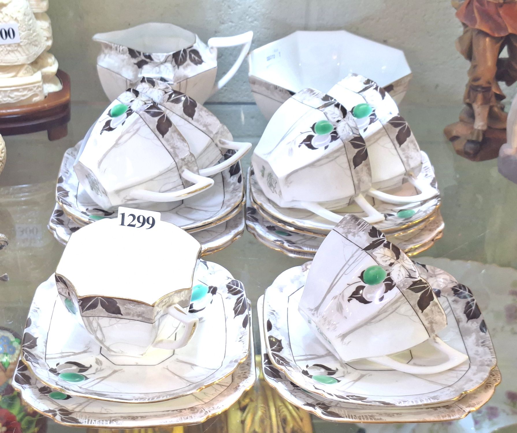 1299 · SHELLEY 'DAMSON' TEA SET