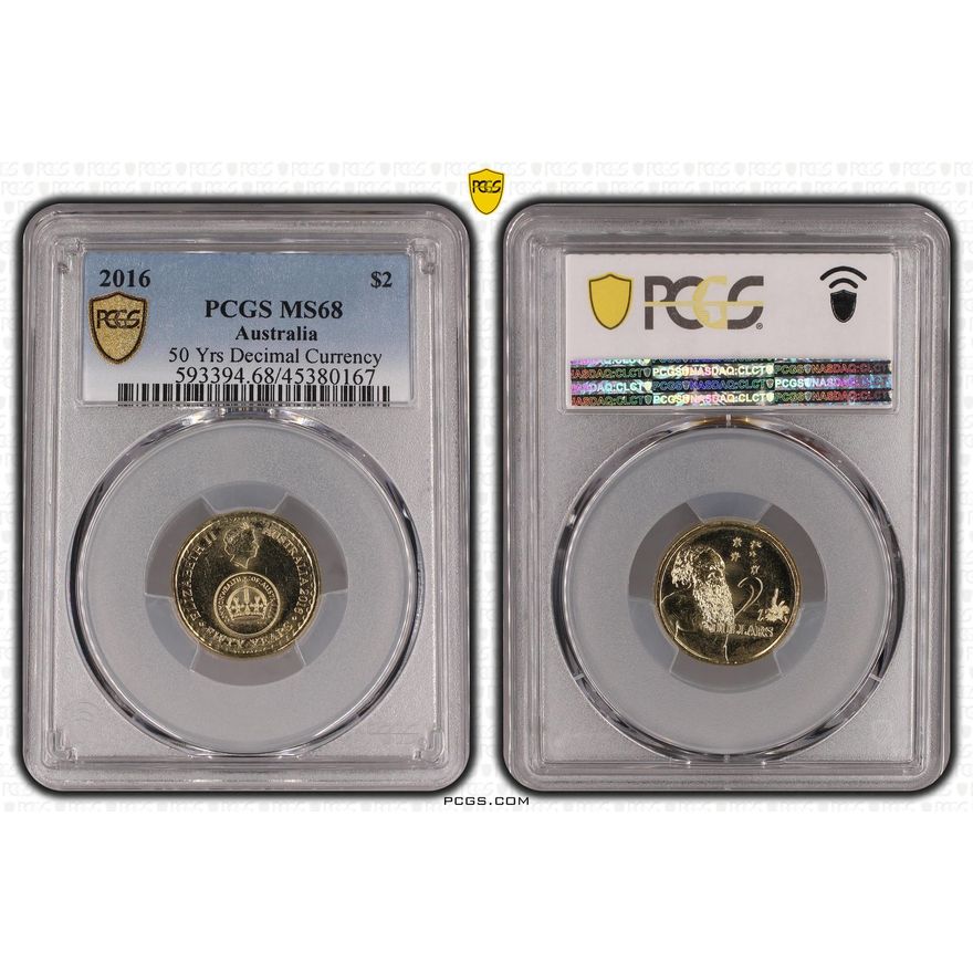 50 Yrs Decimal Currency, Two Dollar, 2016, PCGS MS68