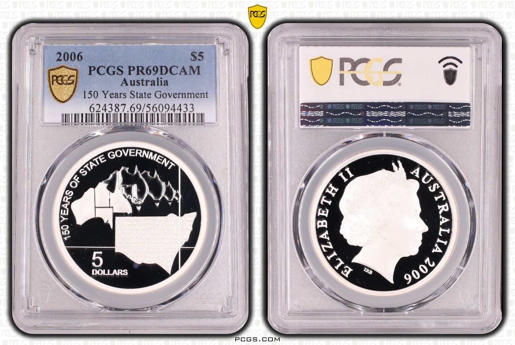 150 Years State Government, Five Dollar, 2006, PCGS PR69DCAM