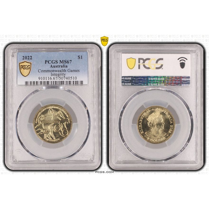 Commonwealth Games -Integrity, One Dollar, 2022, PCGS MS67