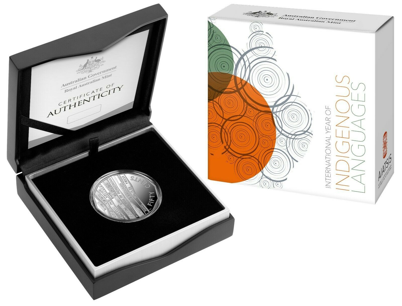 2019 RAM 50c 50 Cent - Year of Indigenous Languages Silver Proof Coin