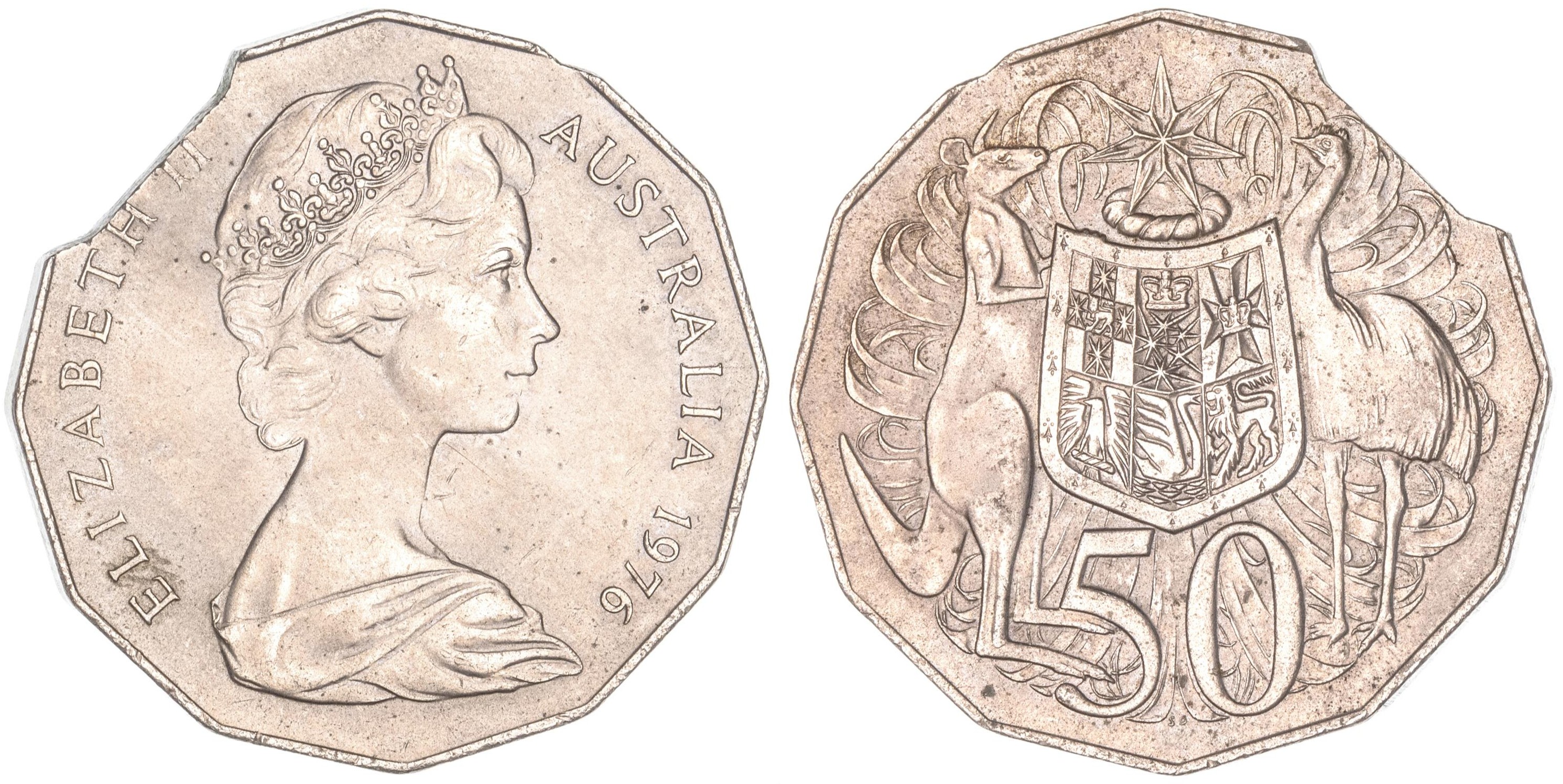 Elizabeth II, Fifty Cent, 1976, aEF