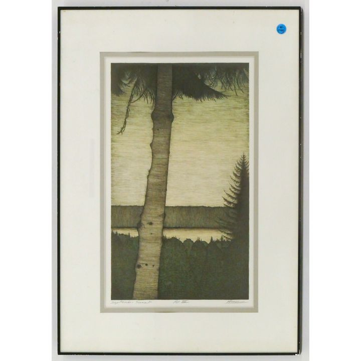 Art Hansen ''September Sunset'' AP III Lithograph Framed