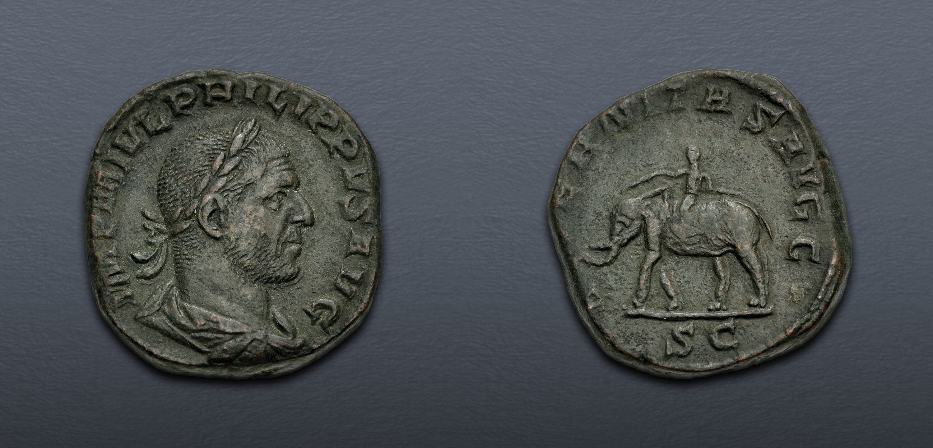 Philip I. AD 244-249. Æ Sestertius (26mm, 21.83 g, 12h). Ludi ...