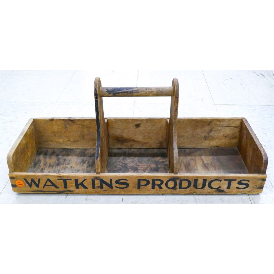 Antique Watkins Vanilla Products Wood Display Rack 10''x24''