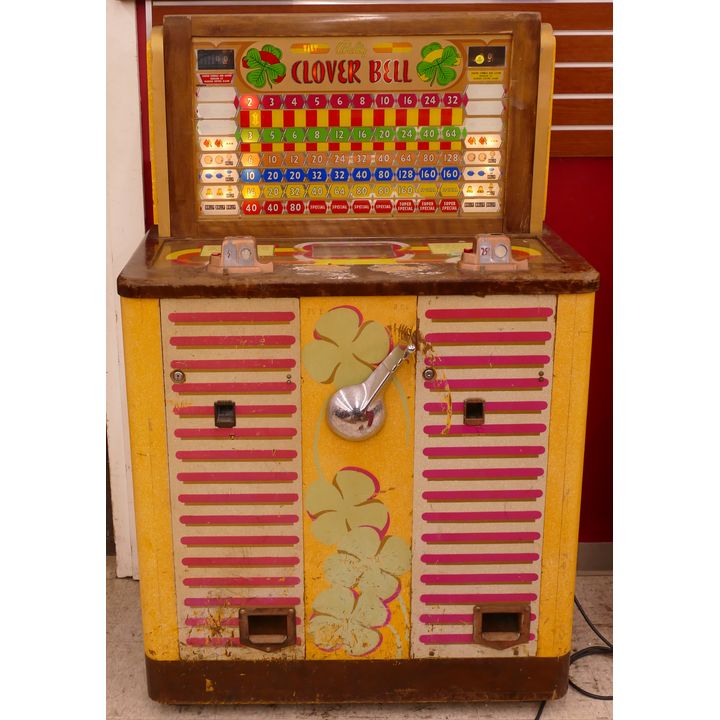 Bally Clover Bell Electric Slot Machine- 62x39x23''- non working