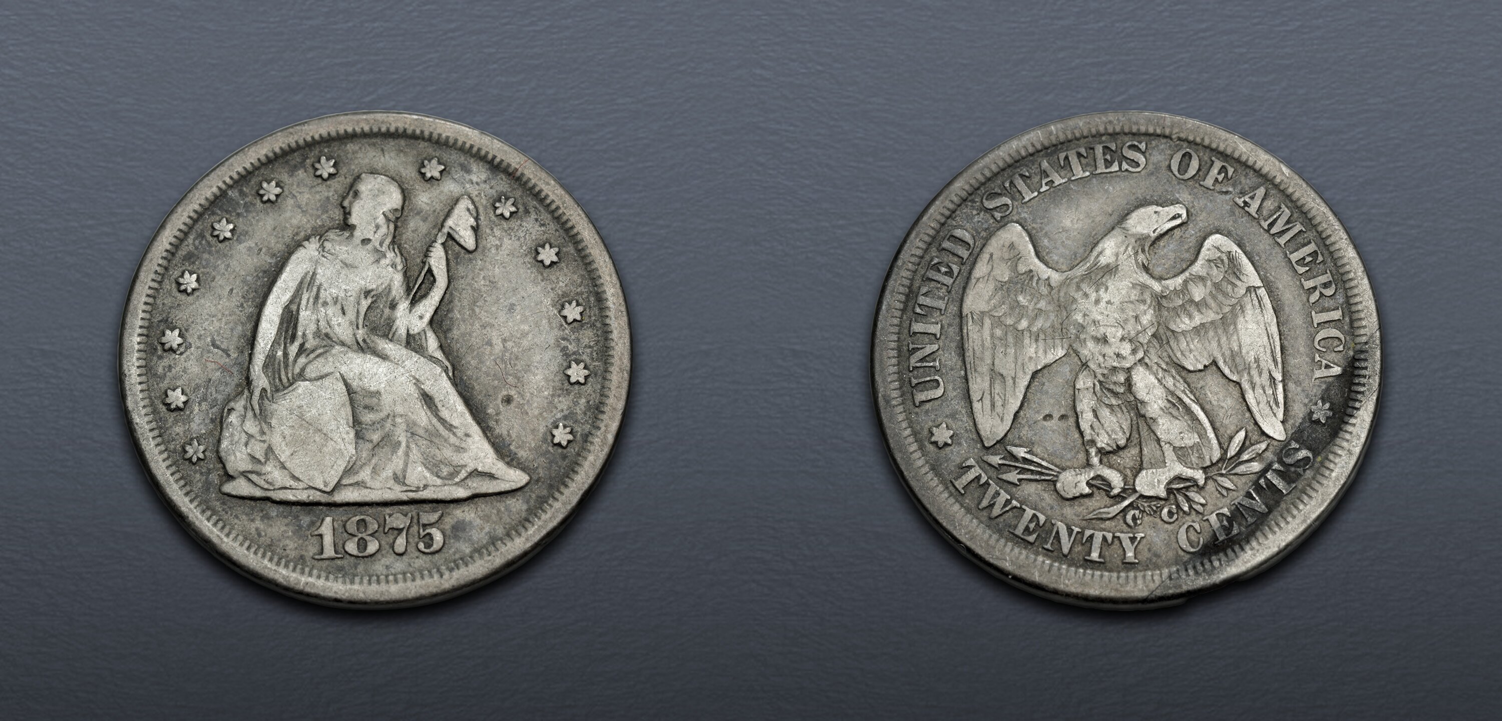 1875-CC Twenty-Cent Piece. Fine. | Classical Numismatic Group