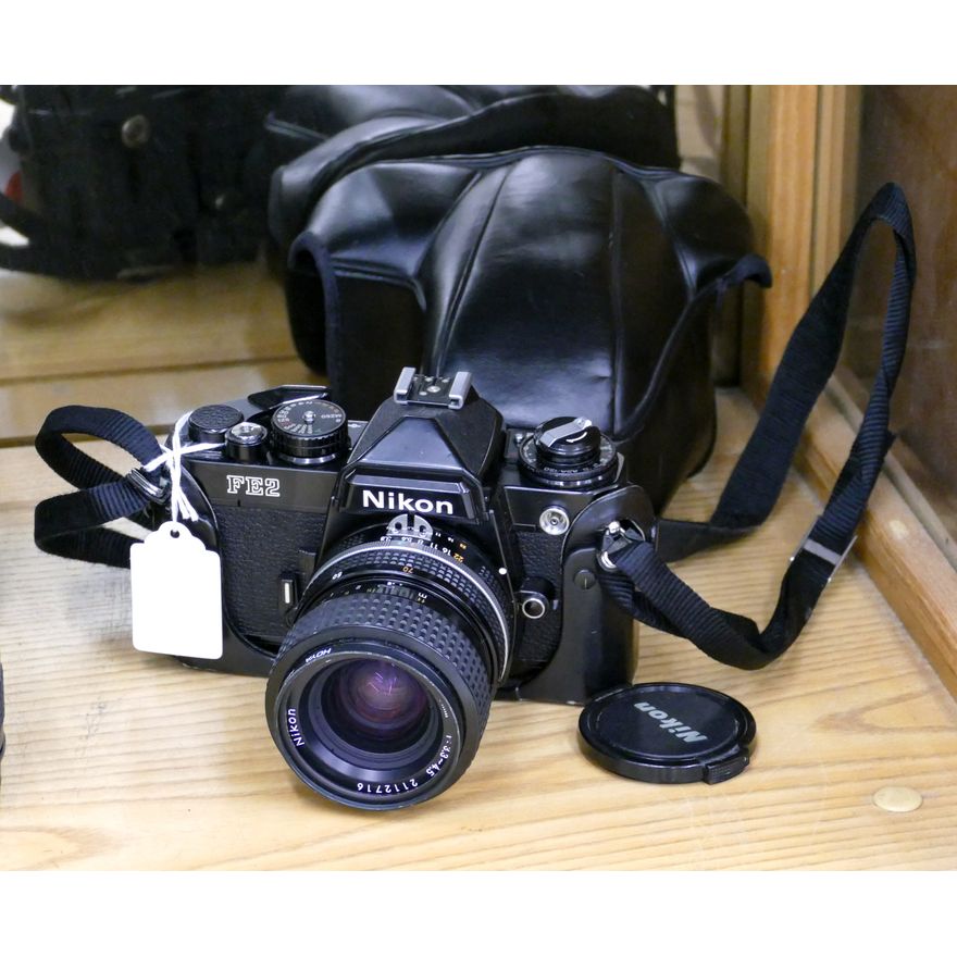 Nikon FE2 Black Camera Body with Nikkor 35-70mm Lens