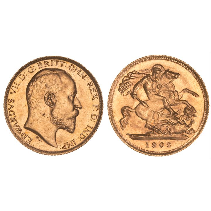 Edward VII, Half Sovereign, 1902-S, UNC