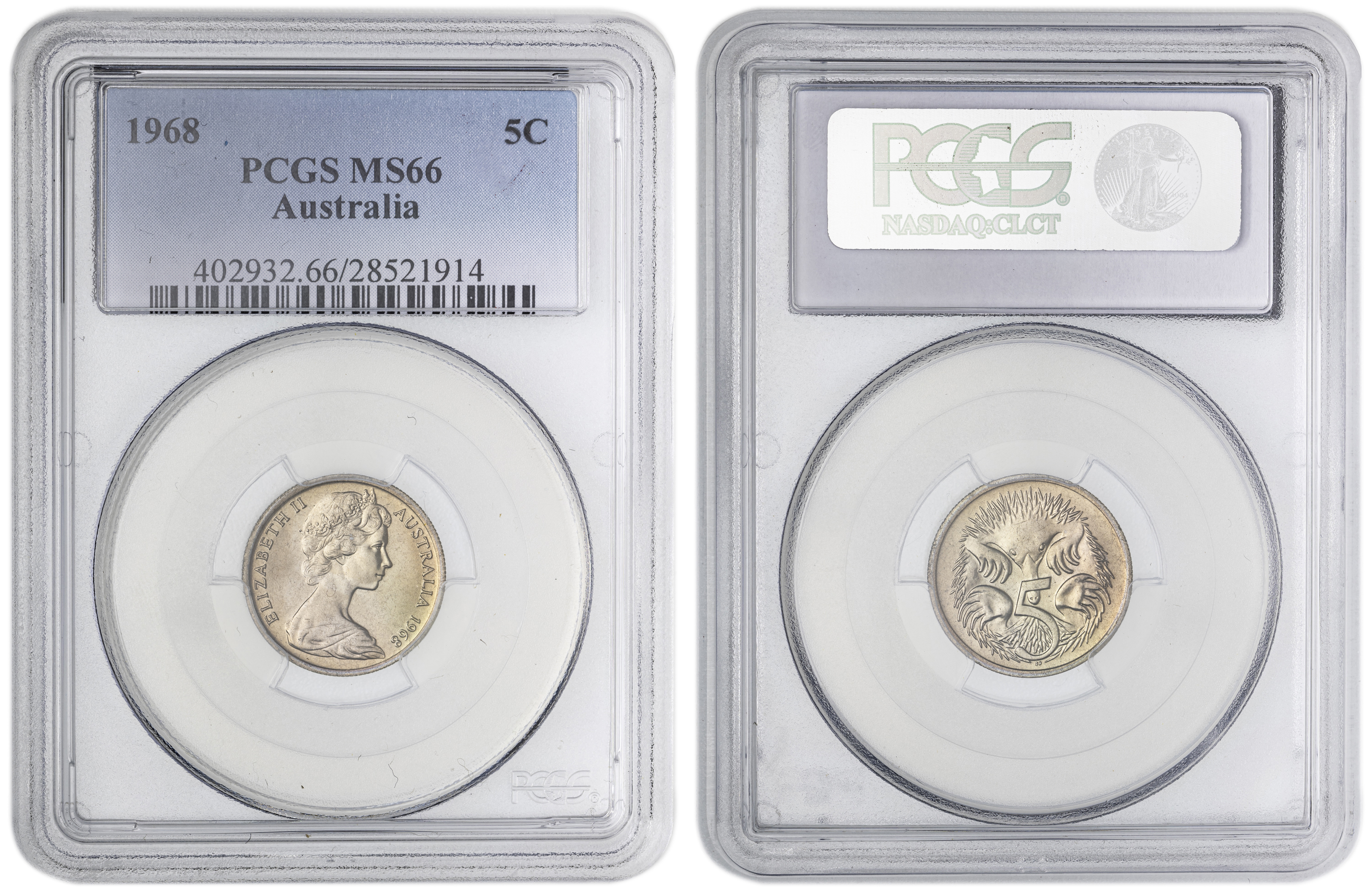 Five Cent, 1968, PCGS MS66