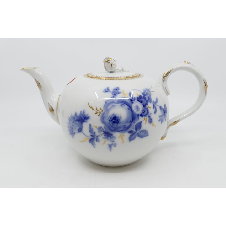 Meissen Blue Flowers Porcelain Teapot