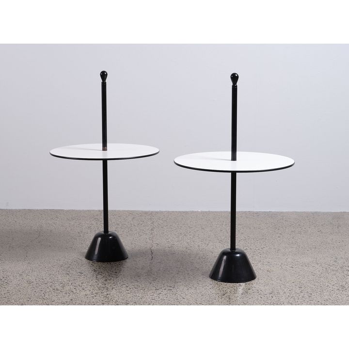 Achille Castiglioni for Zanotta, Italy - A pair of vintage ‘Servomuto’ side tables