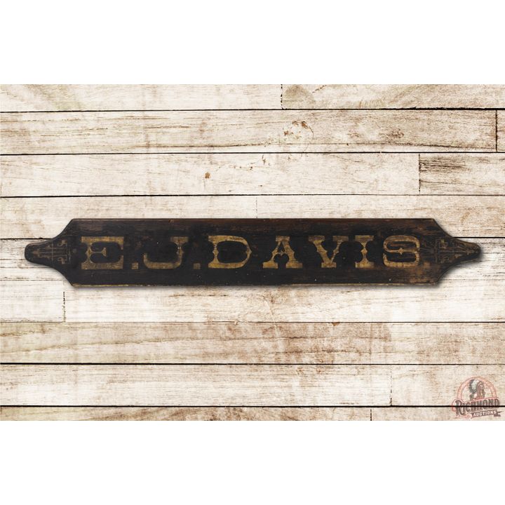 6' E. J. Davis Wood Smaltz Sign