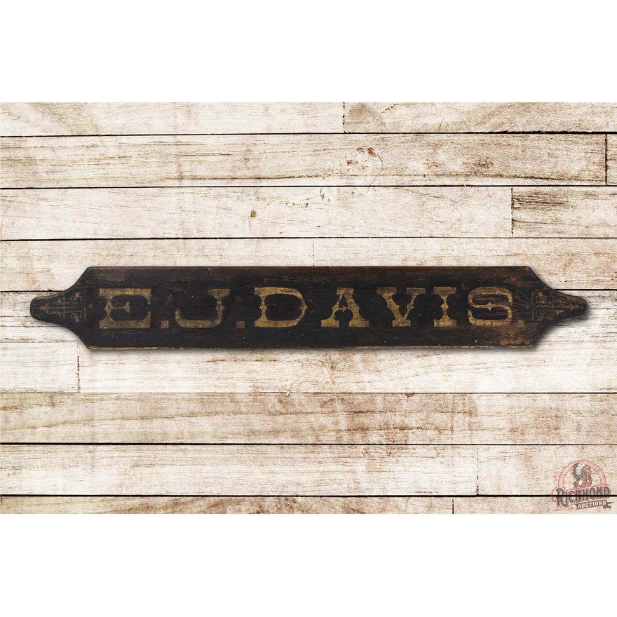 6' E. J. Davis Wood Smaltz Sign