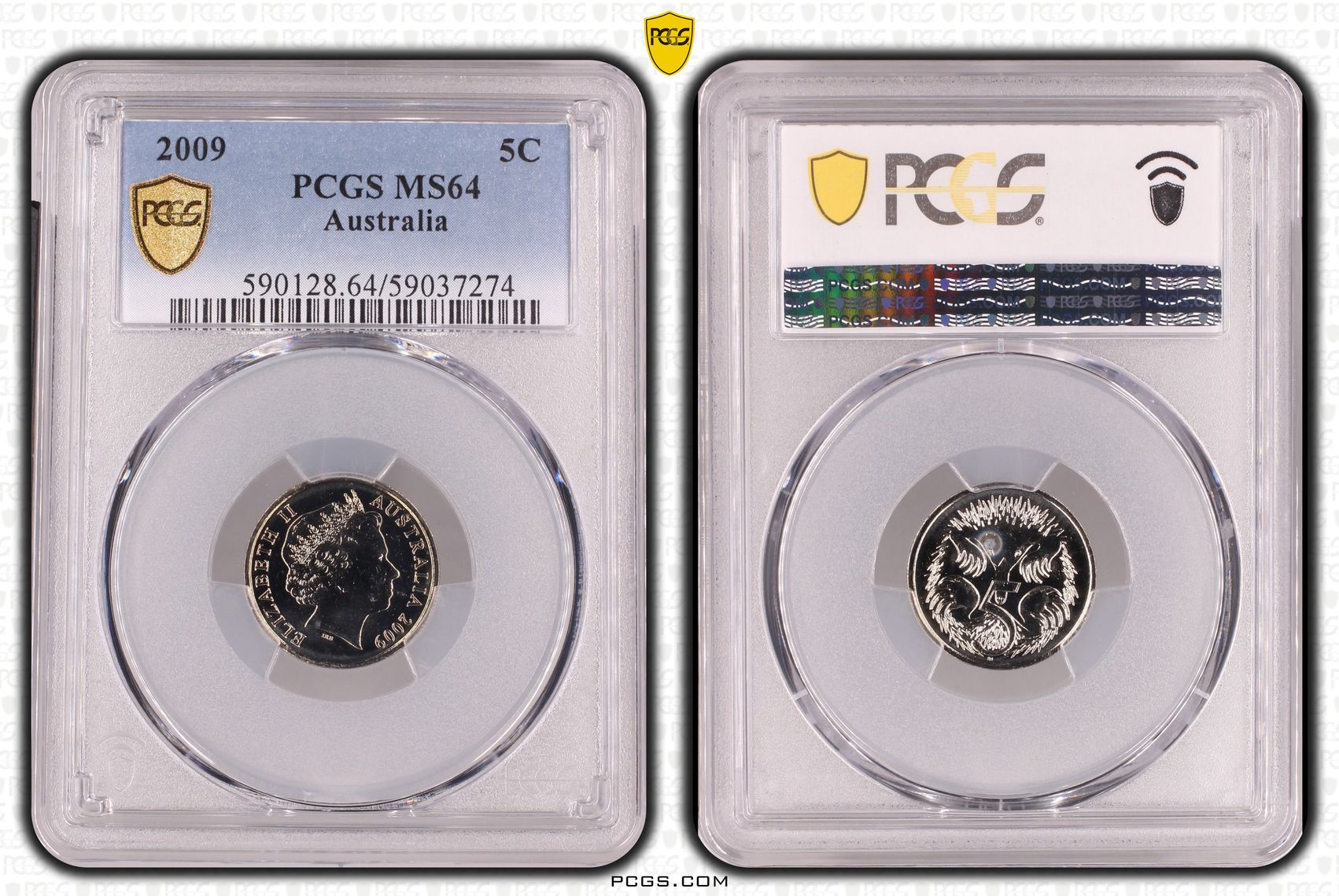 Five Cent, 2009, PCGS MS64