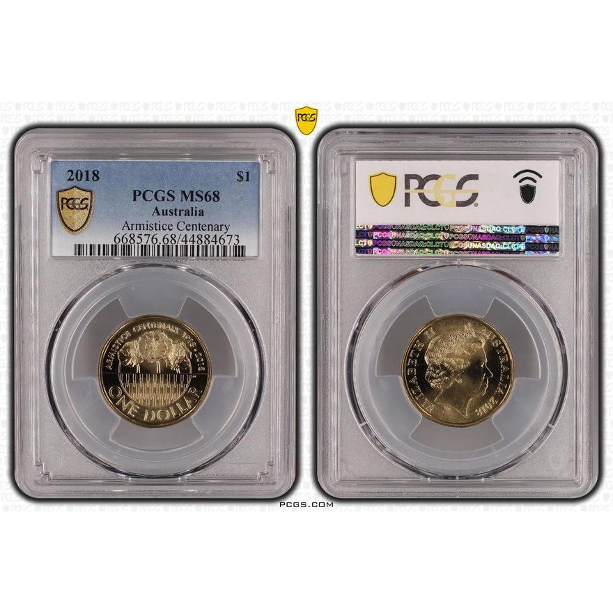 Armistice Centenary, POP 6/0, One Dollar, 2018, PCGS MS68
