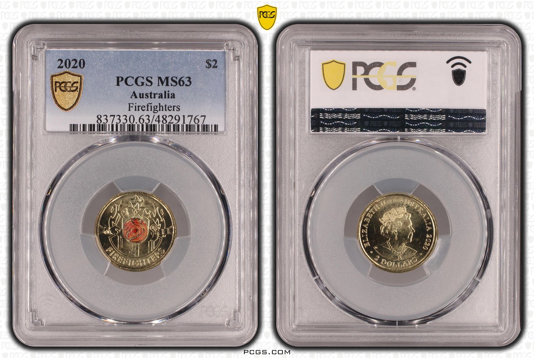 Firefighters Colorized , Two Dollar, 2020, PCGS MS63