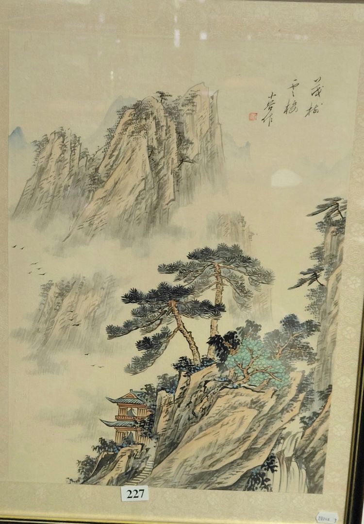 227 · CHINESE WATERCOLOUR ON SILK