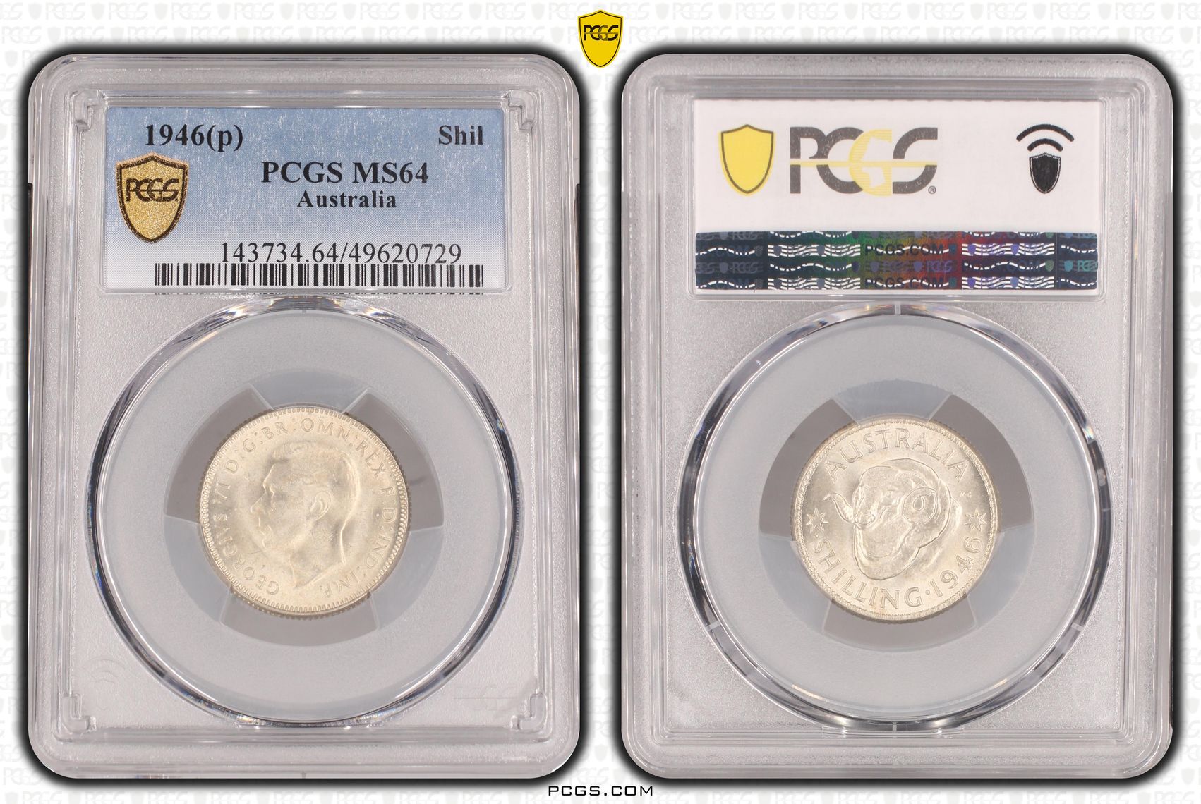 George VI, Shilling, 1946(p), PCGS MS64