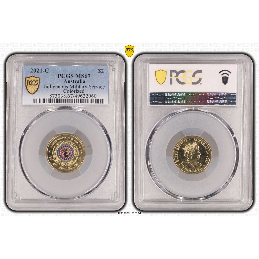 Indigenous Military Service - Colorized, Two Dollar, 2021-C, PCGS MS67