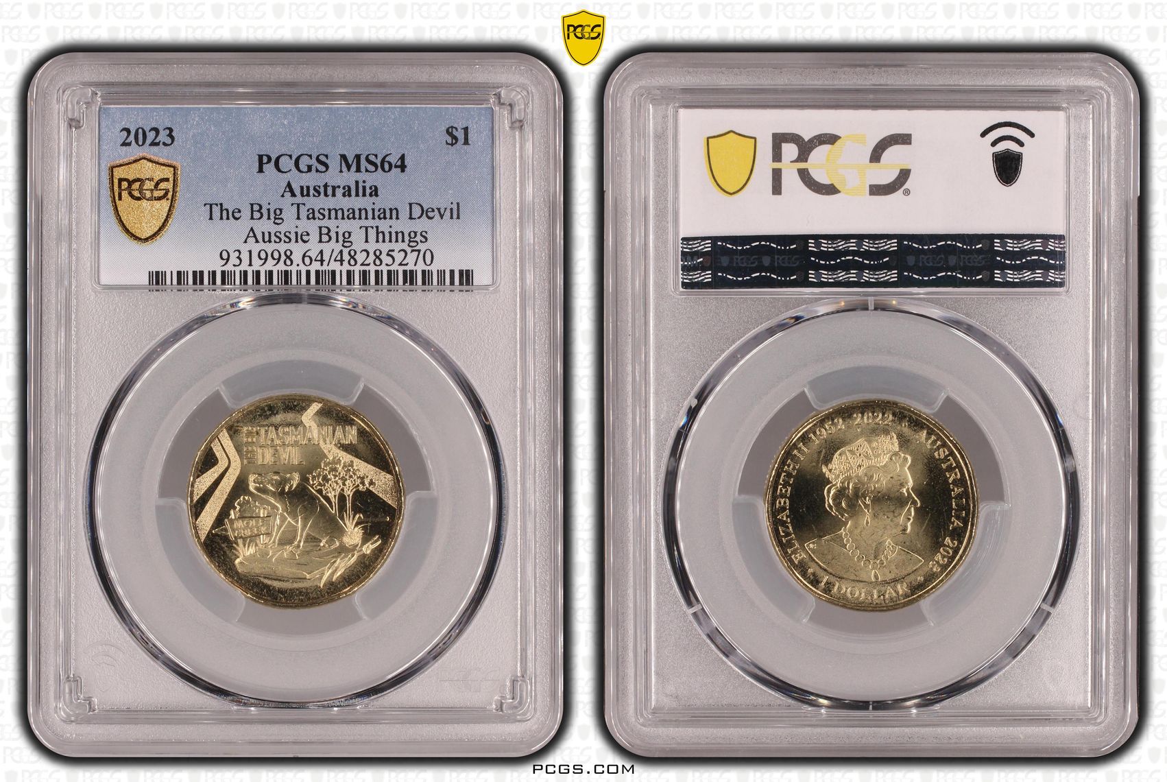 The Big Tasmanian Devil Aussie Big Things , One Dollar, 2023, PCGS MS64