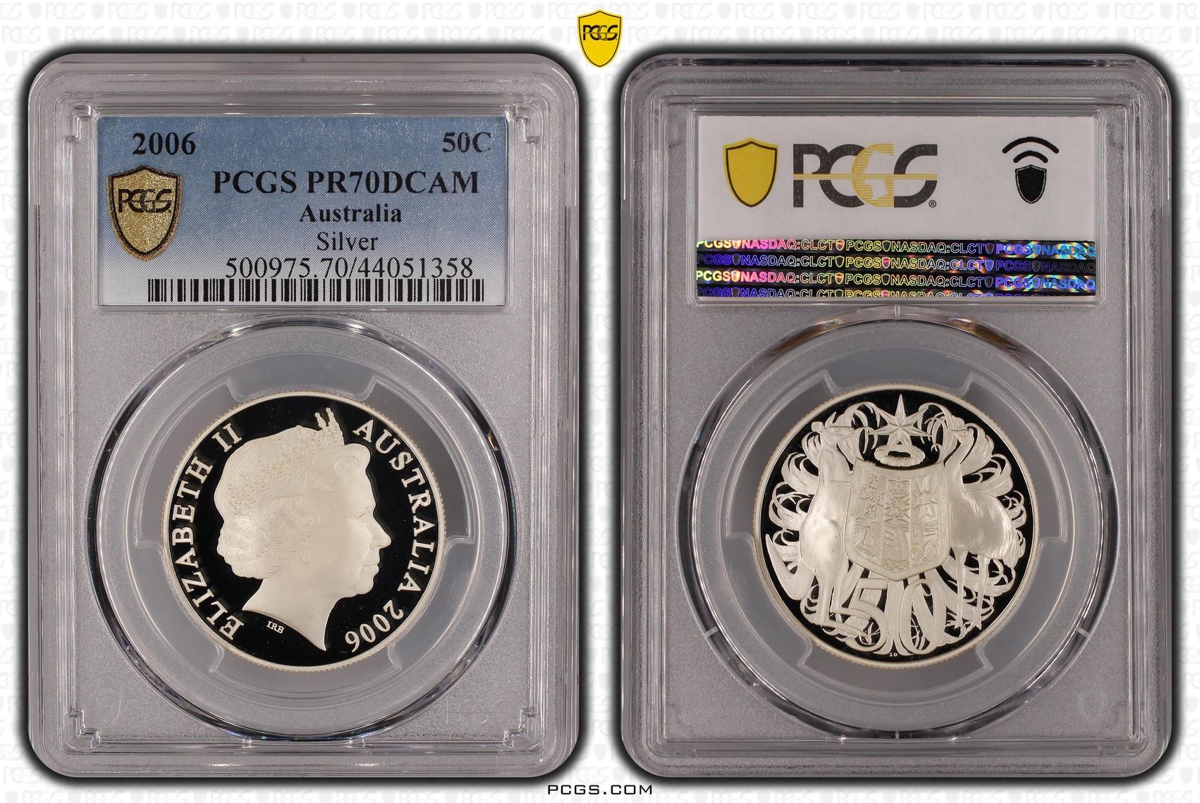 Elizabeth II, Silver, Fifty Cent, 2006, PCGS PR 70DCAM
