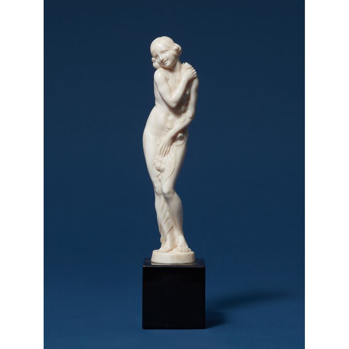 Nude with a rose garland by Joé Descomps (1869 - 1950)