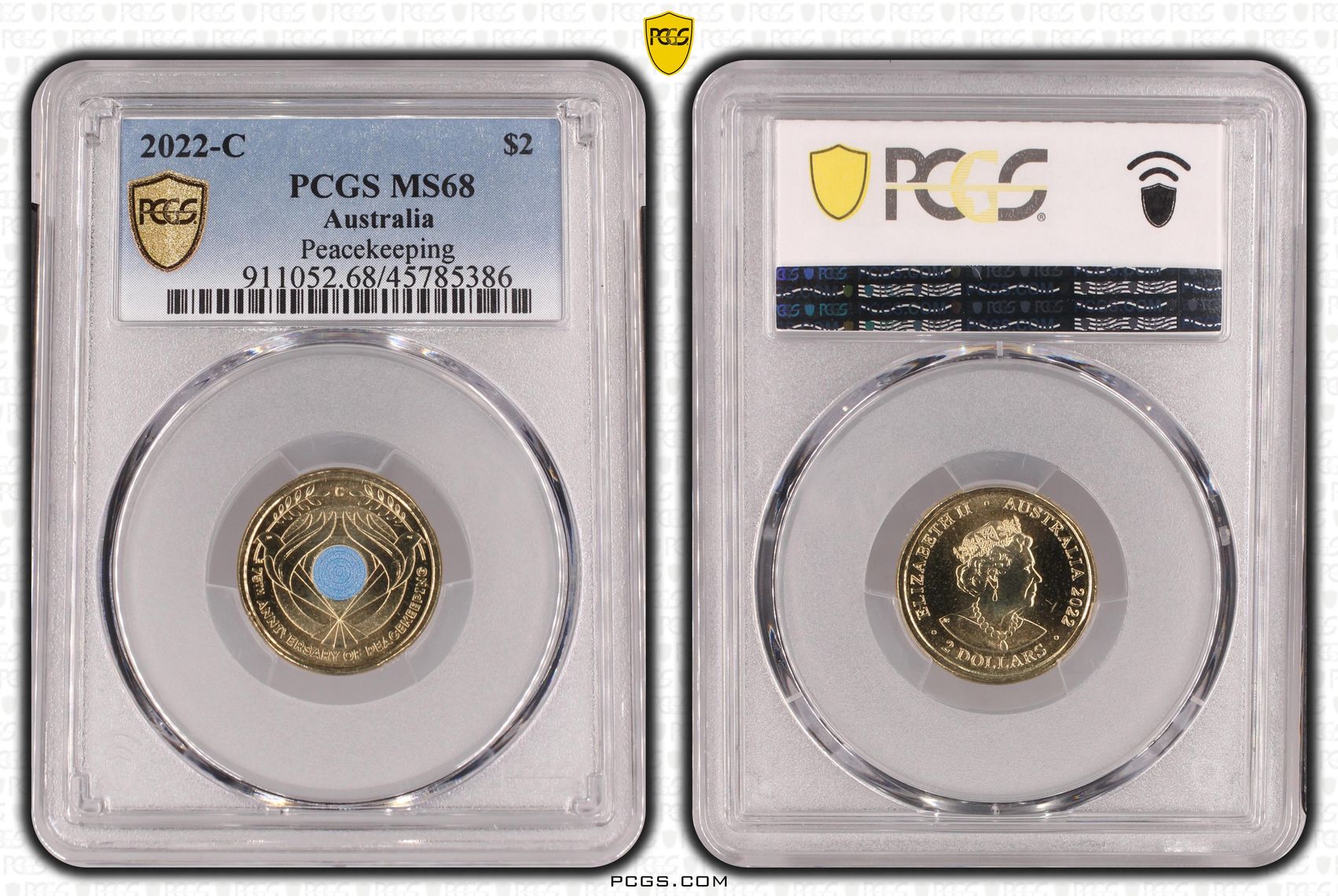 Peacekeeping Colorized, Two Dollar, 2022-C, PCGS MS68