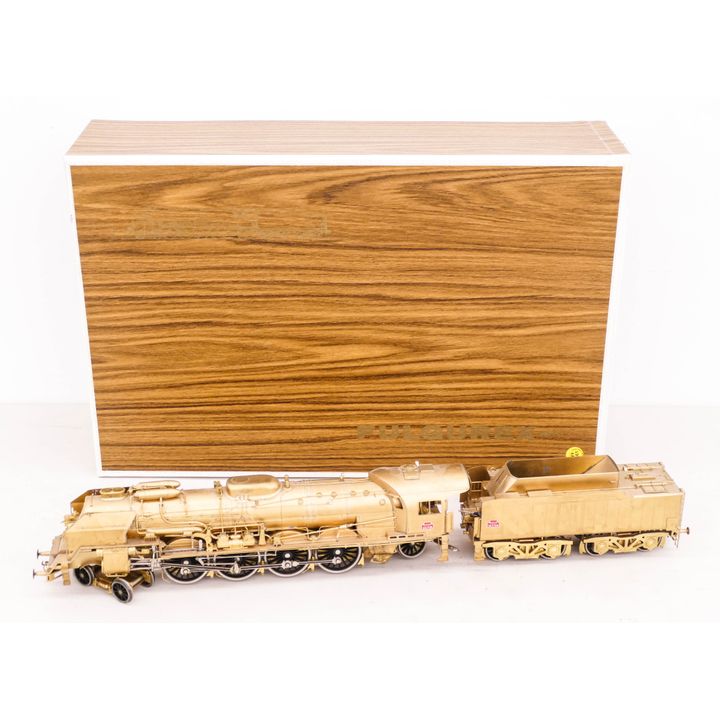 Fulgurex SNCF 4-8-2 Engine and Tender O Gauge Scale Model Train with Box- used