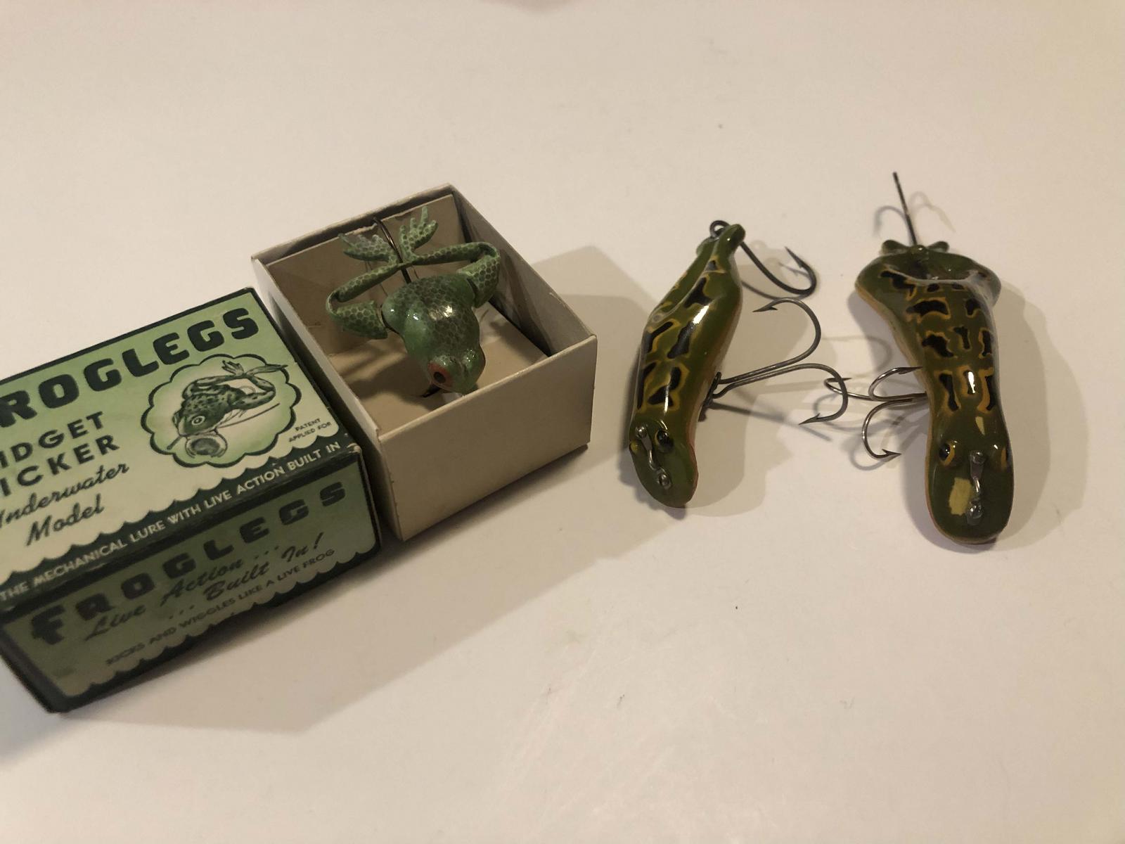 VERY NEAT TRIO OF EARLY FROG BAITS