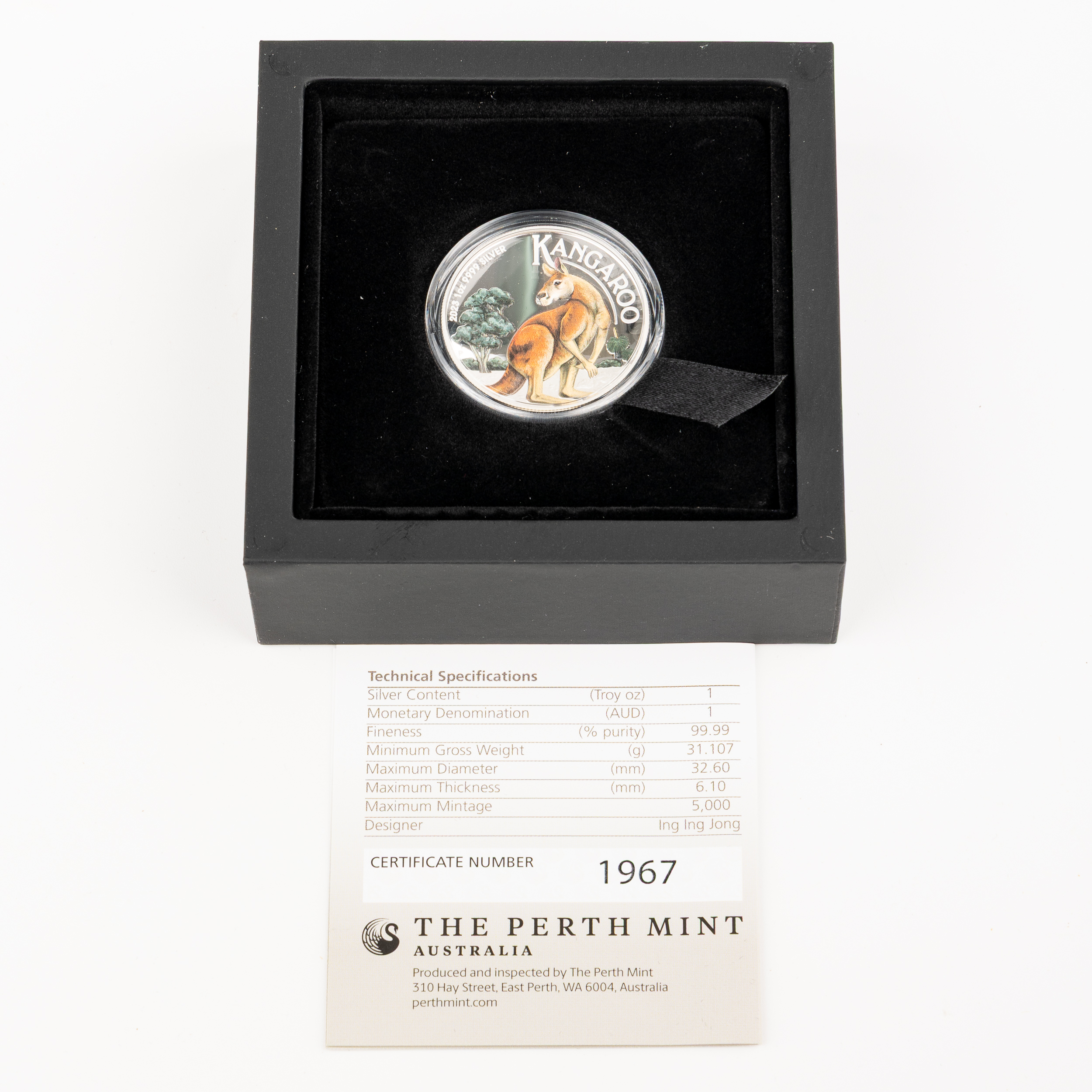 Elizabeth II, Perth Mint - Kangaroo, One Dollar, 2023-P, UNC
