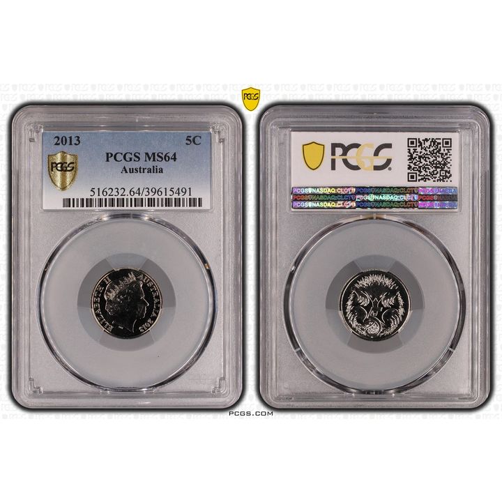 Elizabeth II, Five Cent, 2013, PCGS MS64