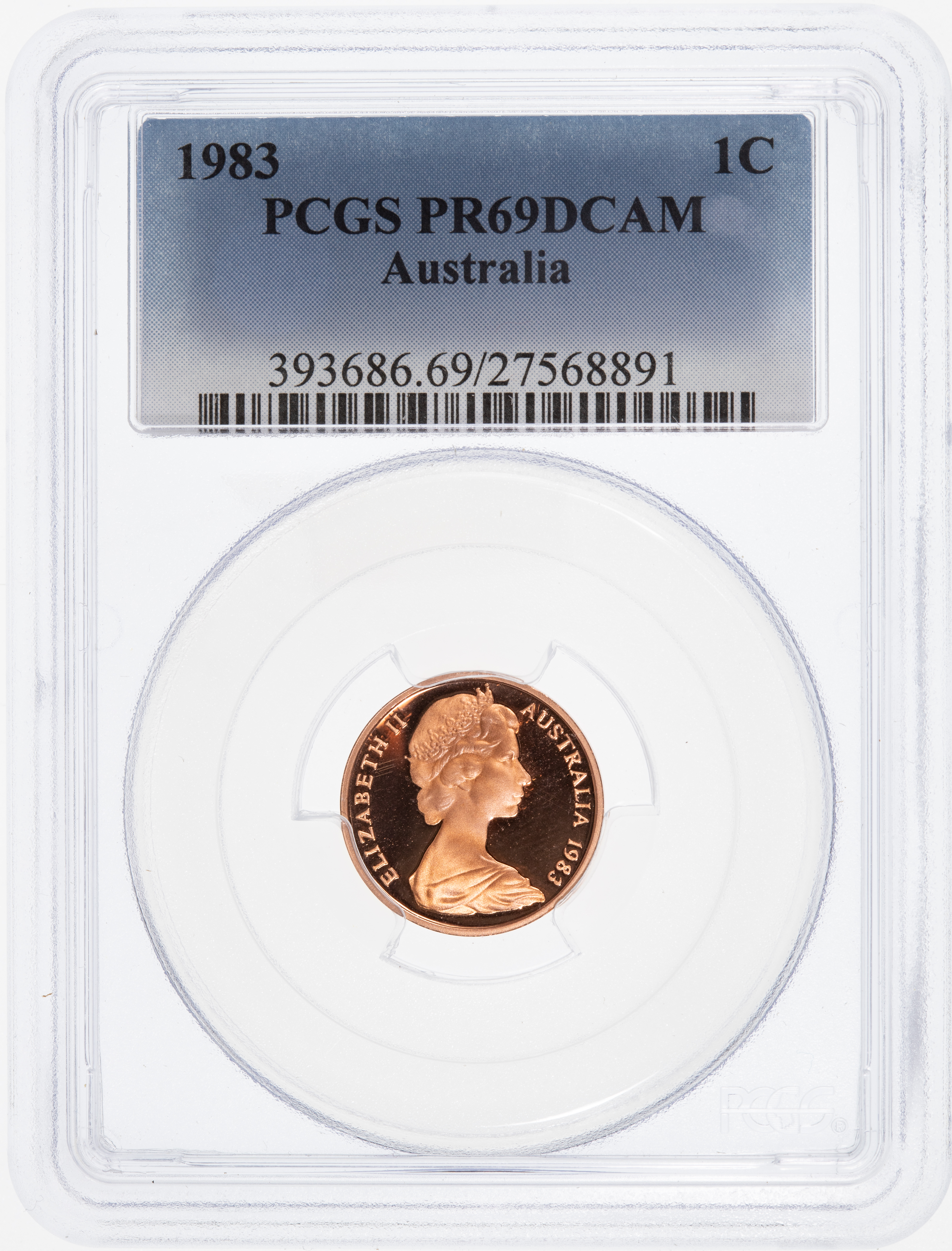 One Cent, 1983, Pcgs Pr69dcam