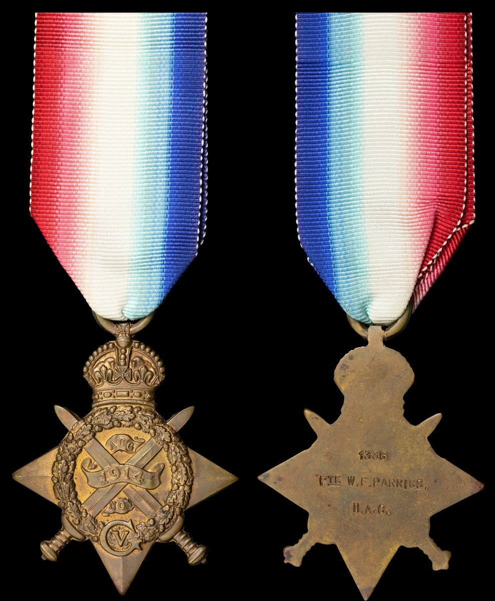 The 1914 Star to Second Lieutenant W. F. Parriss, Middlesex Regiment ...