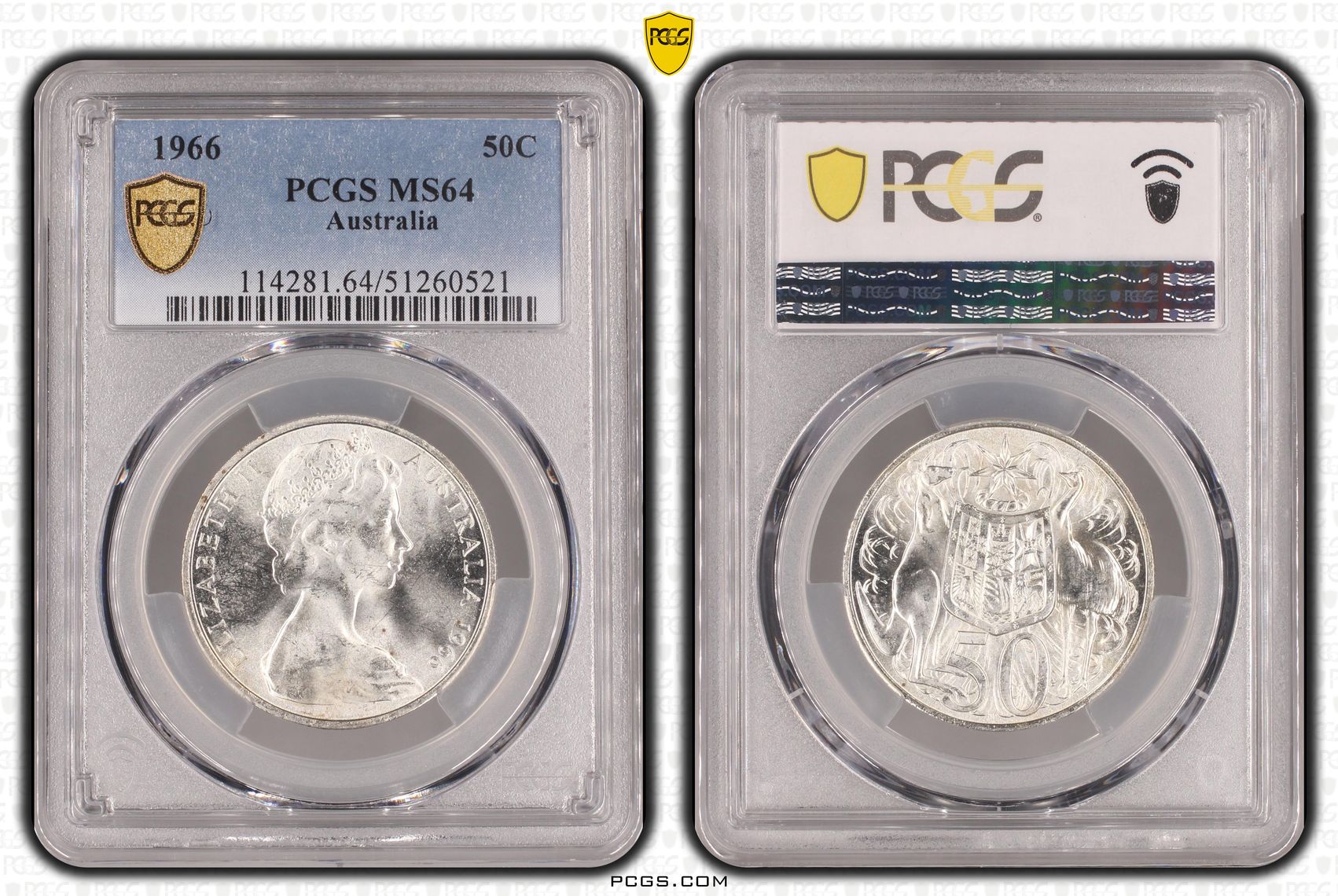 Fifty Cent, 1966, PCGS MS64
