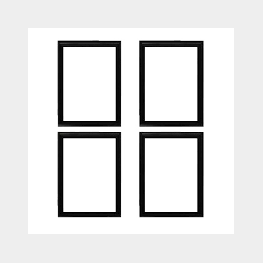 SkyDeals Black Picture Frames for Photo Certificate - 4 Pack - | TS 51695/654 B1 (S8)