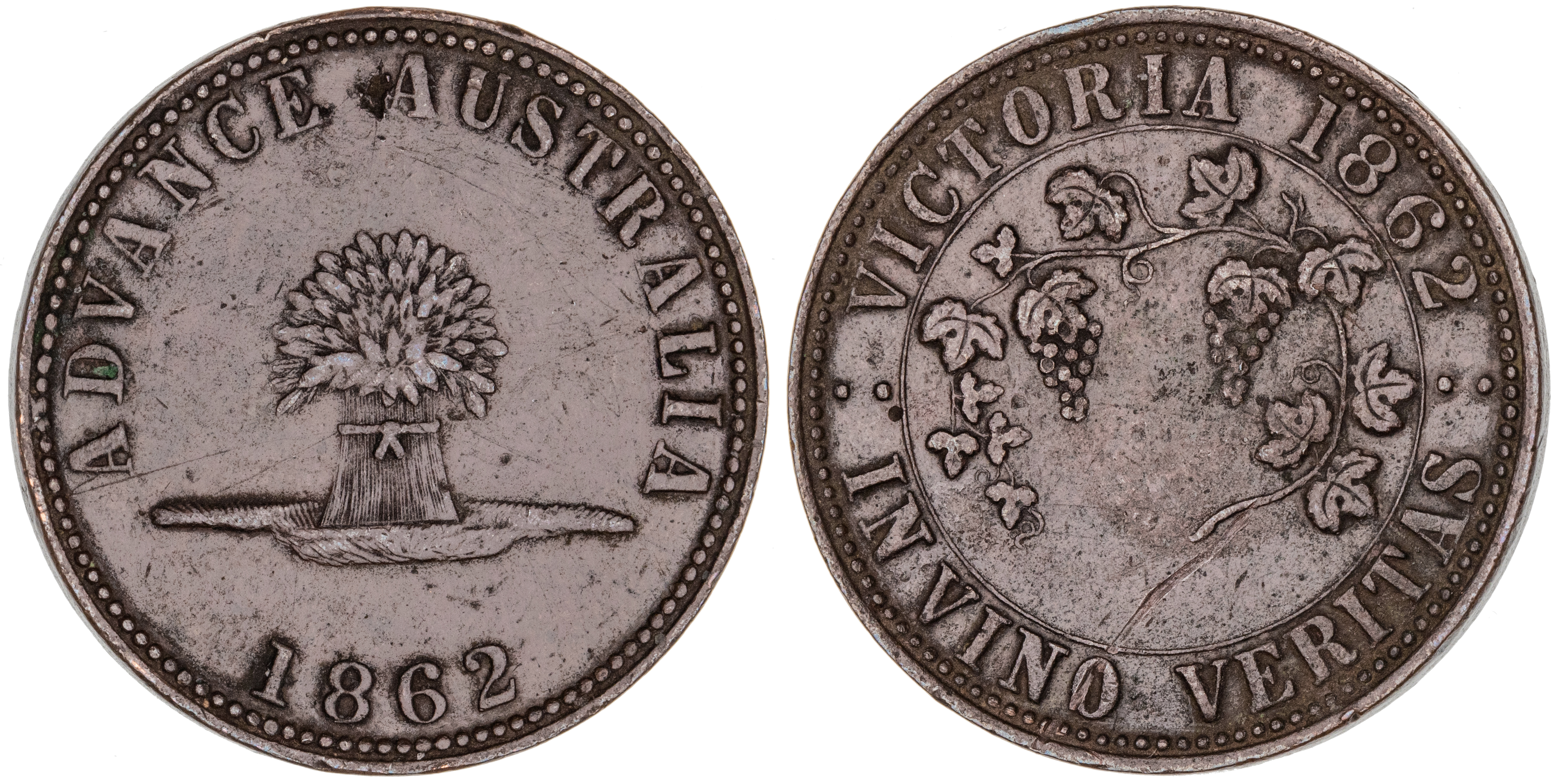 457 · Melbourne, Victoria, T. Stokes, Penny, 1862, gVF