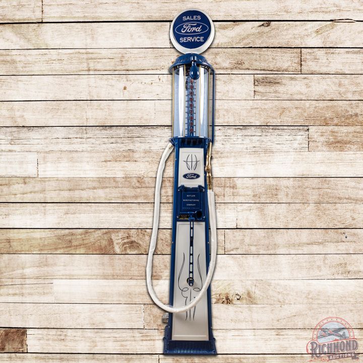 Butler Model #71 Ten Gallon Visible Gas Pump Restored Ford