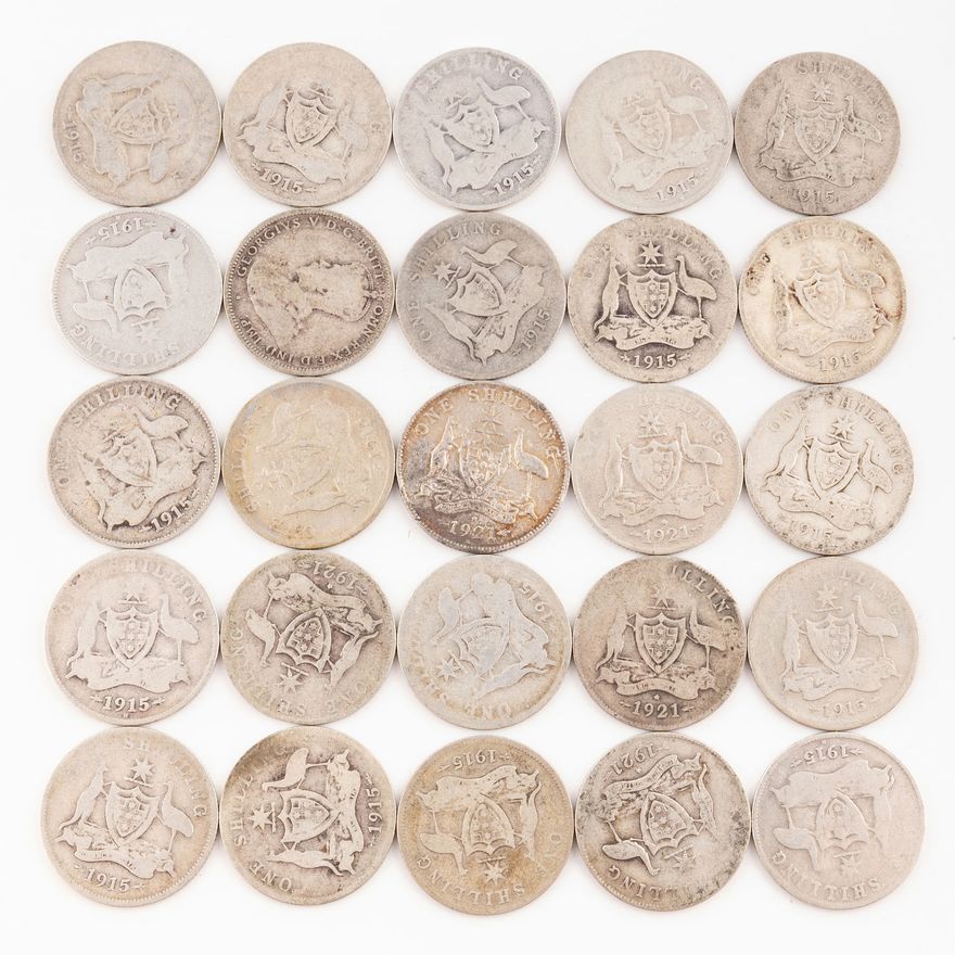 George V - George VI, Shilling, 1911 - 1938,  VG