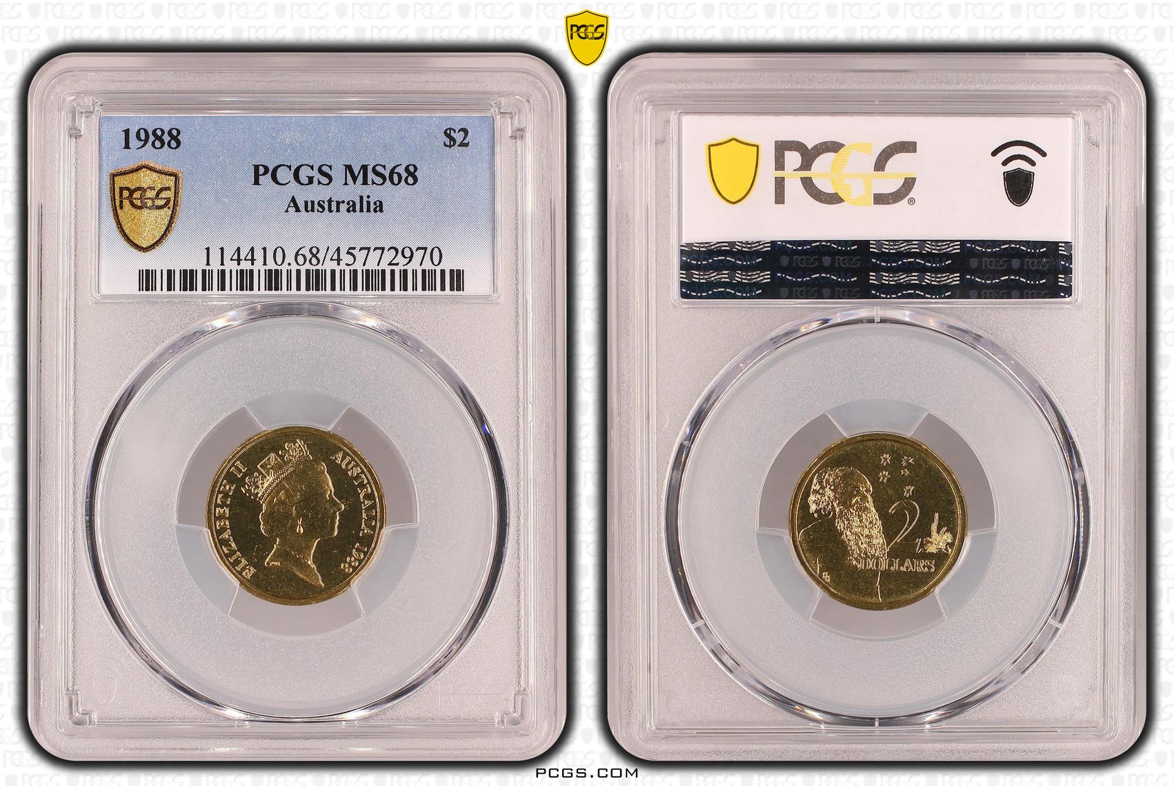 Elizabeth II, Two Dollar, 1988, PCGS MS 68