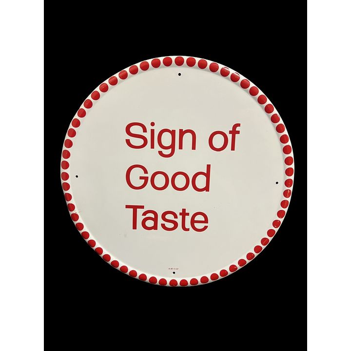 17.5" White Coca Cola Coke Sign Of Good Taste Tin Metal Soda Sign