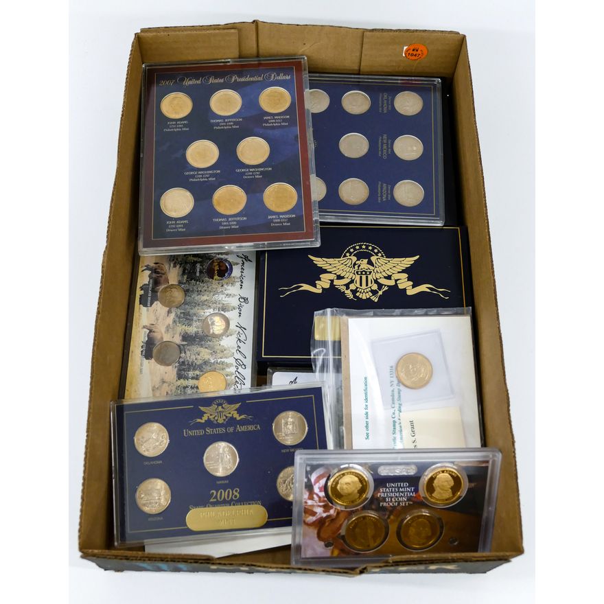 Box US $1 Coin & Quarter Commemorative Sets