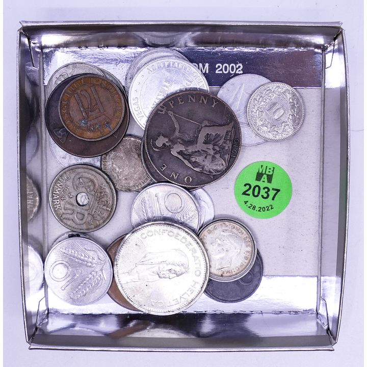 Box Old Foreign Coins