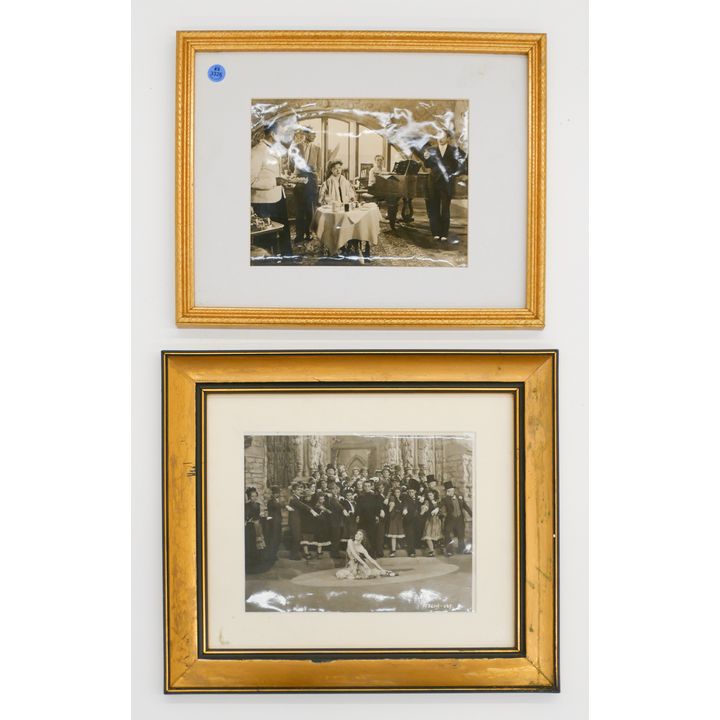 2pc Vintage Movie Still Photographs Framed 14''x16''