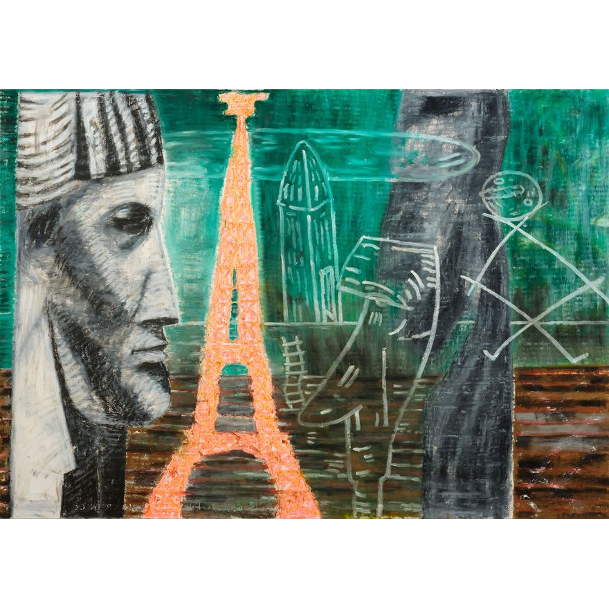 Denys Watkins 'Study with Eiffel Tower'